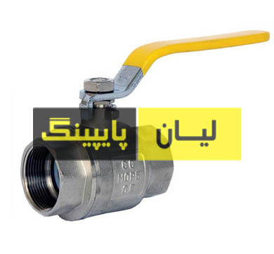 شیر گازی استنلس استیل 1000 وگ رزوه ای دو تیکه استنلس استیل 316 اروپایی